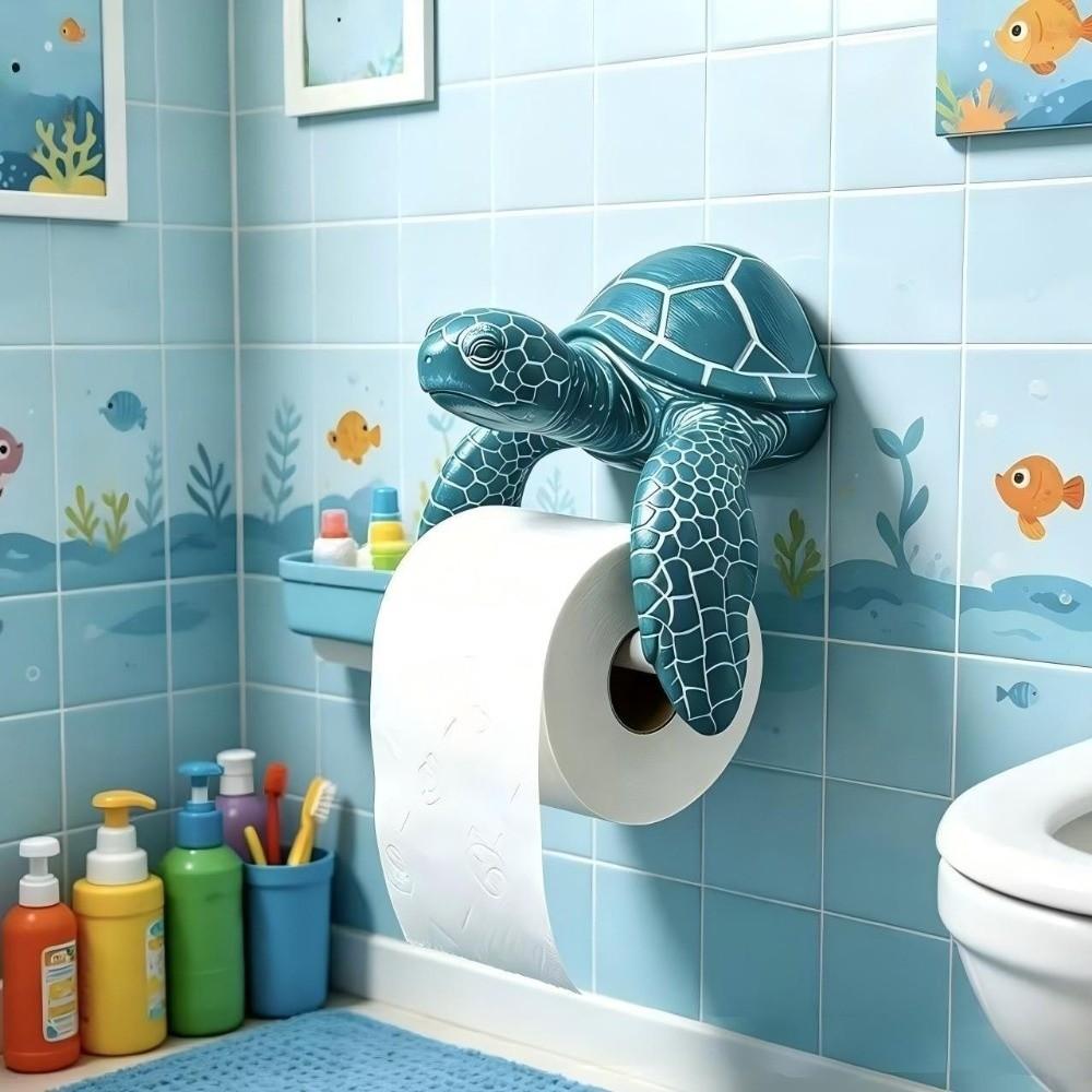 Shark Turtle Paper Towel Stand 3D Printed Toilet Tissue Rack Novelty Tissue Roll Holder  Home