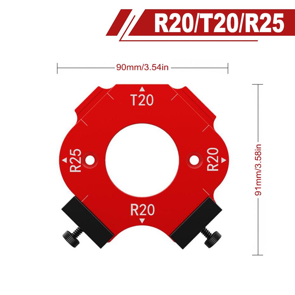 RT10-RT60 Radius Jig, Woodworking Router Templates Arc Angle Positioning Template, Corner Radius, Reusable Positioning Tool