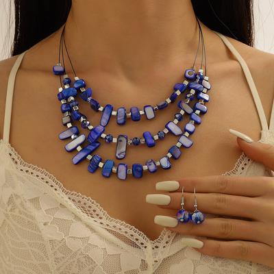 Necklace Earrings Set for Women Multilayer Choker Women Jewelry Sets