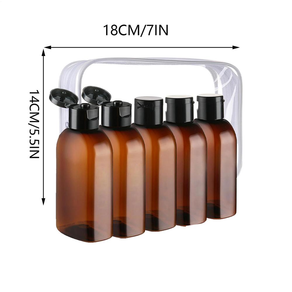 Reise-Kulturbeutel Tragbare Nachfüllbare Behälter 100ml Auslaufsicher Transparent Reiseflaschen Für Zuhause Fitnessstudio Wandern Camping