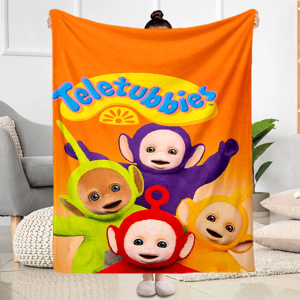 Teletubbies: Colorful Friends Blanket Durable Comfort Great for Picnics Seaside Office for All Occasions Digital Print Gift for Travel Home Birthdays