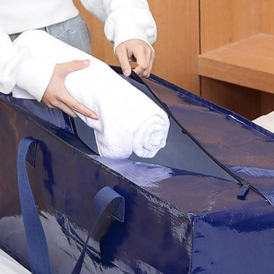 Waterproof Moving Bag Extra Large Heavy Duty Storage Tote Foldable Storage Bag with Backpack Straps Zippers Reinforced Handles for Packing Dorm