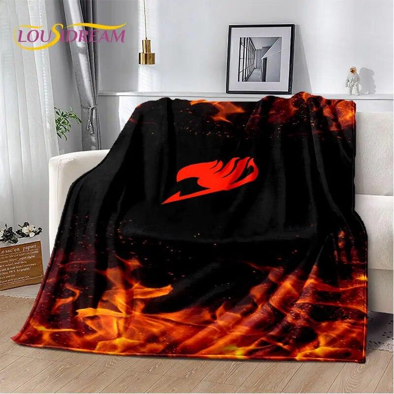Fairy Tail Japan Anime Cartoon Soft Plush Blanket,Flannel Blanket Throw Blanket for Living Room Bedroom Bed Sofa Picnic Cove Kid