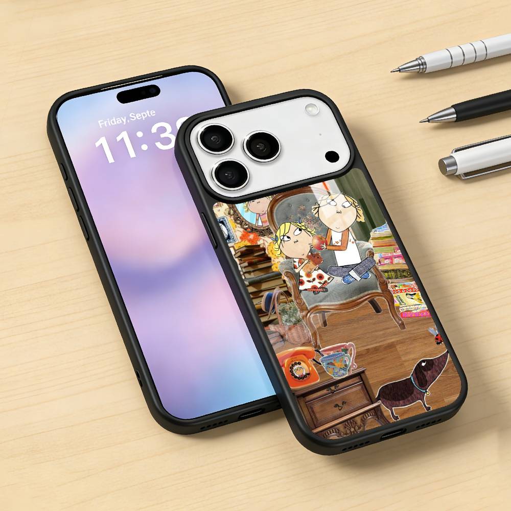 C-Charlie And L-Lola Anime Phone Case For iPhone 17,16,15,14,13,12,Pro,Max For Magsafe Magnetic Wireless Charging