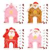 Yousheng Christmas Gingerbread Golf Game Set Indoor Party Activity Golf Game with Candy Cane Club And 6 Balls Holiday Party Games for Family Kids