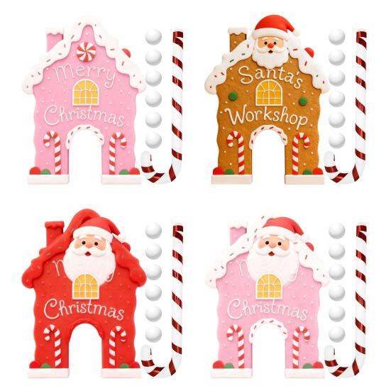 Yousheng Christmas Gingerbread Golf Game Set Indoor Party Activity Golf Game with Candy Cane Club And 6 Balls Holiday Party Games for Family Kids