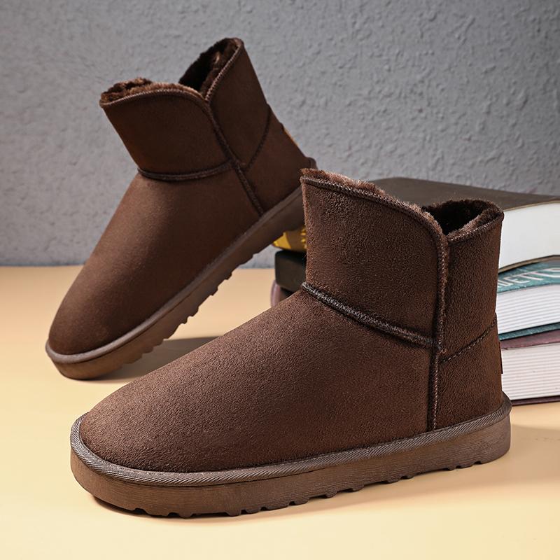 Pánské boty nepromokavé vysoce kvalitní kotníkové boty protiskluzové prošívané boty pánské zimní boty 2024 dámské outdoorové kožešinové teplé sněhule