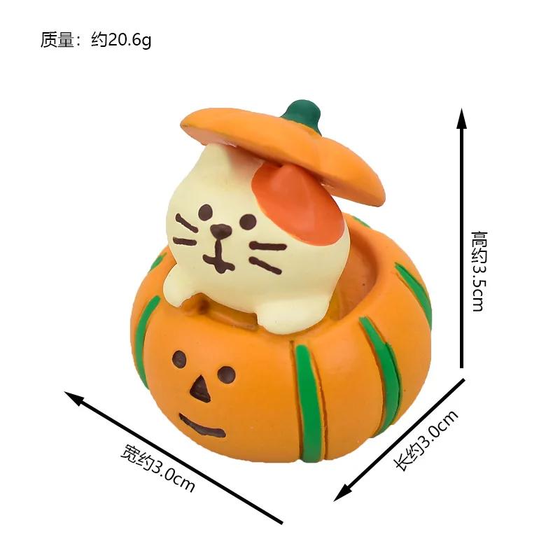 New!Japan Zakka 2025 Halloween Japan Decor Bookshelf Decoration Collectible Home Decor Resin Craft Ornaments Scene Decoration