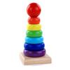 Rainbow Stacker Wooden Ring Educational Toy Kids Tower Stack Up Blocks Color Shape Game Baby Montessori Toys for Children Gifts