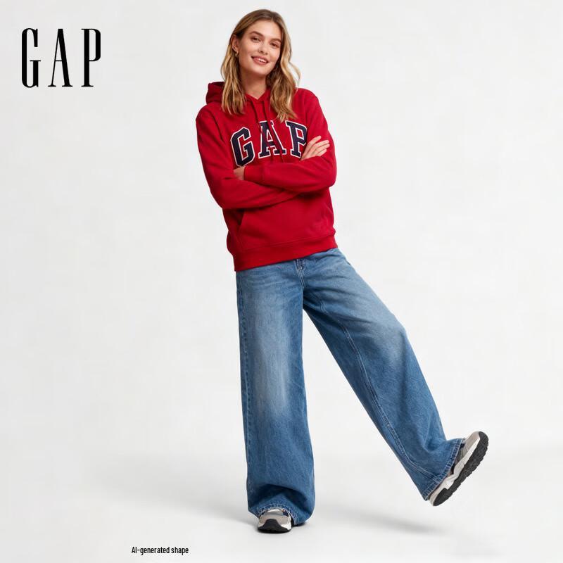 Gap Unisex Fleece-Lined Logo Hoodie S