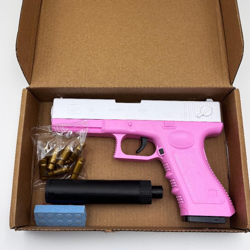 NEW High Quality Soft Bullet Air Gun Manual Toy Gun Lower Magazine Laser Outdoor Sports CS Game Weapons Children Gift Boys Gift