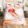 3D Octopus Sea Turtle Duvet Cover Retro Sailboat Crab Reptile Bedding Set Marine Mediterranean Style Jellyfish Comforter Cover