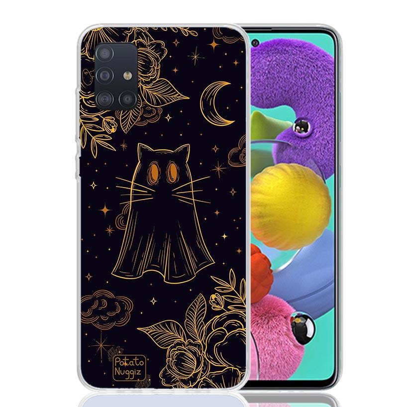 Cute Halloween Ghost Phone Case For Samsung Galaxy A52 A32 A22 A12 A02S A50S A30S A51 A31 AA71 Note 20 Ultra 10 S10 Plus Galaxy