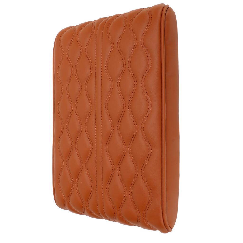 Center Console Armrest Cover Pad   PU Leather Waterproof Elastic Strap for SUV Truck Car