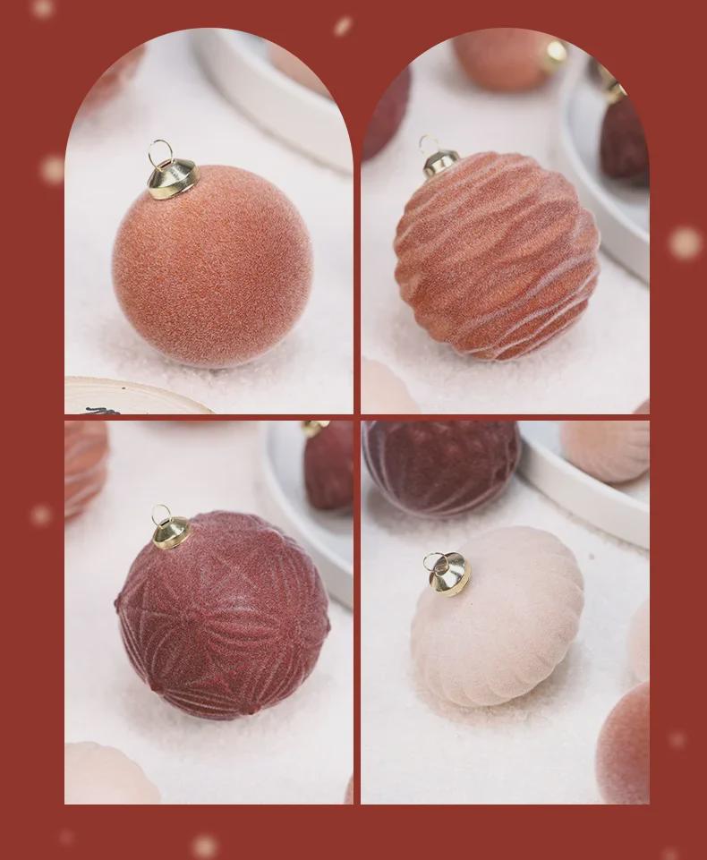 35-teiliges Exquisites Beflocktes Weihnachtskugel-Set mit Geschenkbox