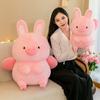 Plush Toy Pink Rabbit Ear Pig Doll Sofa Decoration Cute Throw Pillow Comfy Soft
