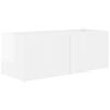TV Wall Shelf Set 4 pcs High Gloss White Particleboard