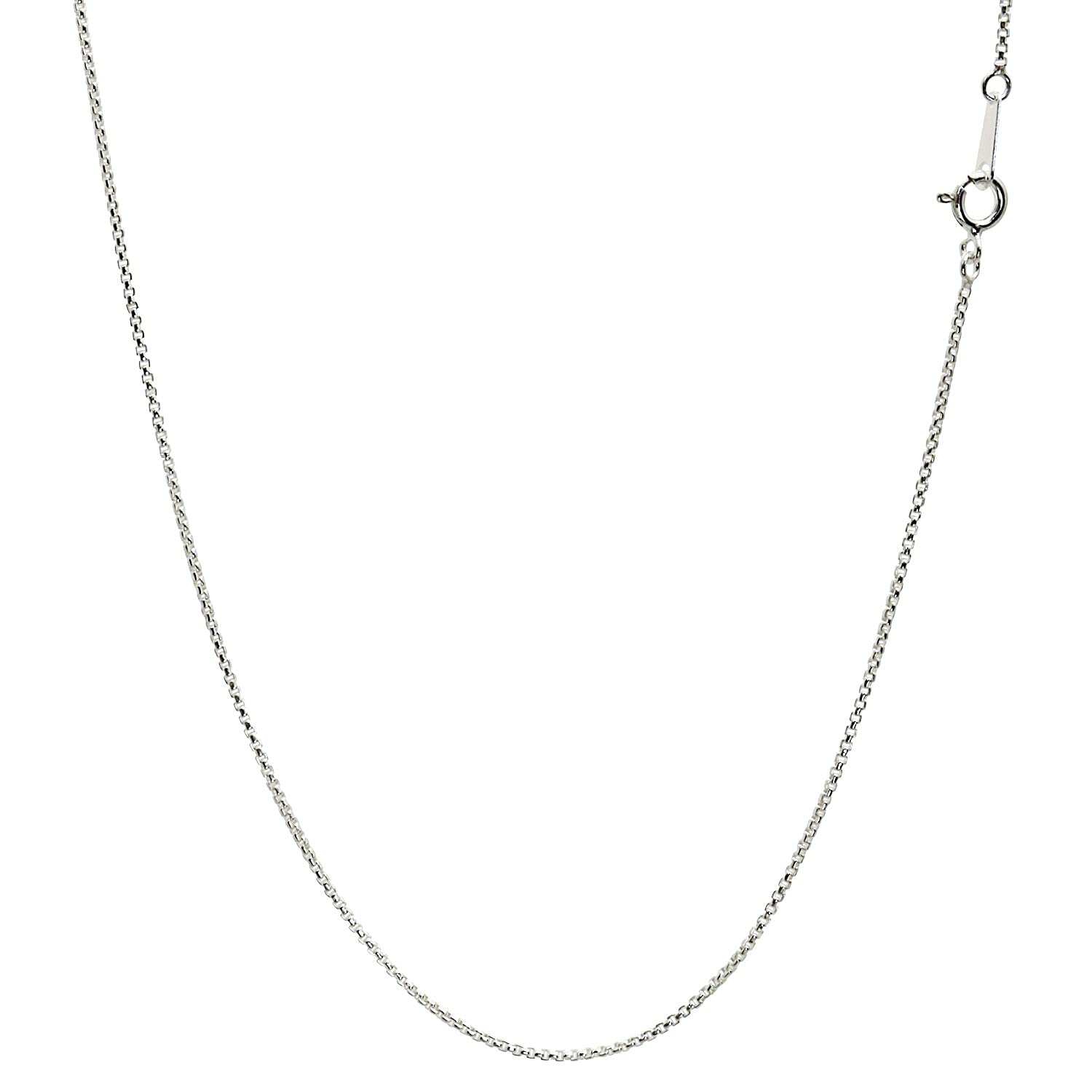 

[Sears] Square-shaped rounded chain necklace, silver (sv 925), 1.2mm width, 40cm