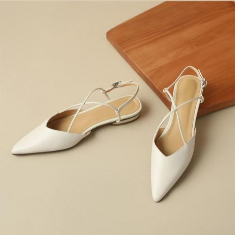 Fashion Women Baotou Sandals Fashion Pointed High Heels Sexy Slingbacks Women Sandals Comfort Elegant Silver Single Shoe Sandalias Mujer