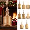 1PC Vintage Metal Jute Bell Decor Timeless Heirloom Rustic Christmas Cow Bells Weather-Resistant
