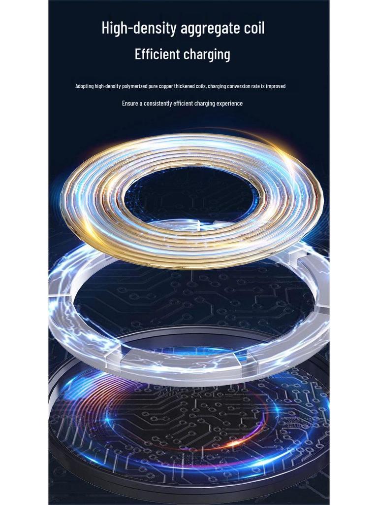 RGB Magnetic Wireless Car Charger & Phone Holder - 15W