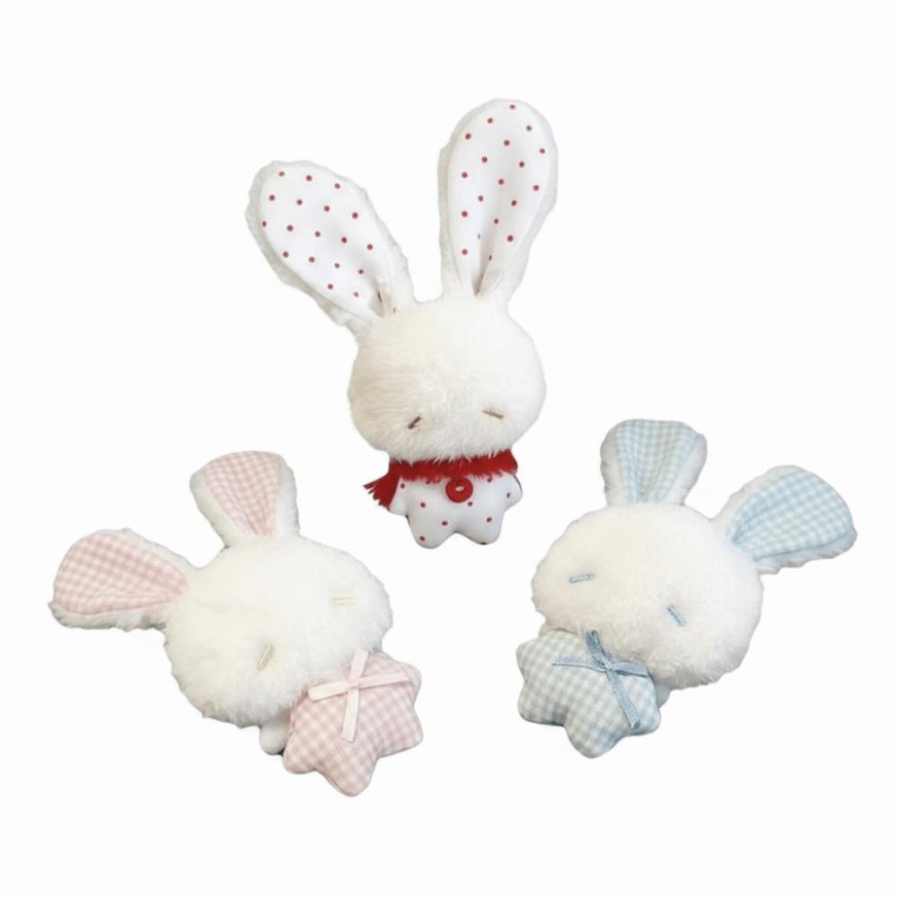 Soft Stuffed Rabbit Doll Pendant Long Ear Stuffed Bag Charm Cartoon Backpack Pendant Backpack
