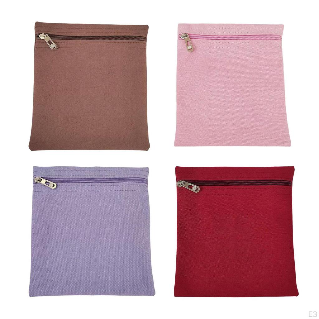 2 Pieces Sew in Pocket with Zipper Clothes Inner Pockets Mobile Storage Pouch Travel Security