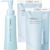 FANCL Jemný čisticí olej 120 ml (1 láhev) + Náplň (2 sáčky) - Čištění, Odličovač, Odstraňuje černé tečky a ucpané póry, Vhodný pro řasy
