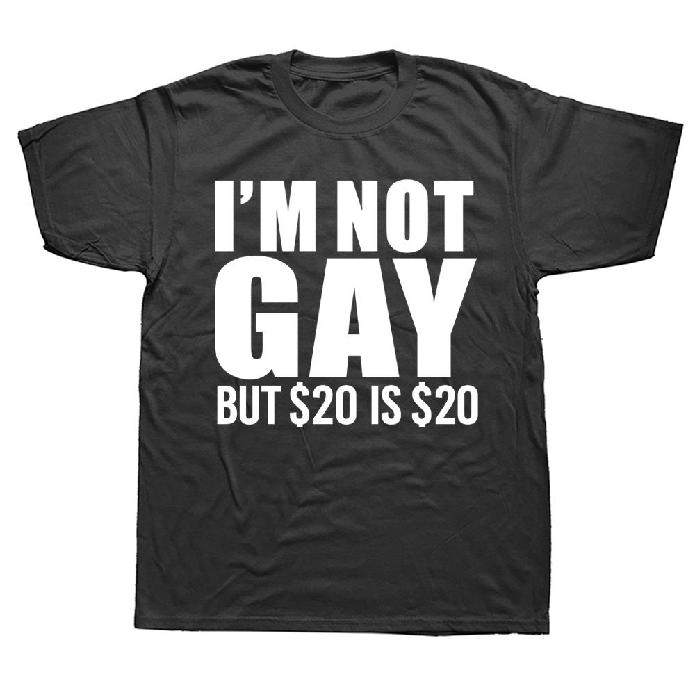 

Men Clothing I m Not Gay But 20 Is 20 Funny T-shirt for Man Bisexual Lesbian LGBT Gay Pride Birthdays Party Gifts T Shirt - M... 5XL різнокольоровий