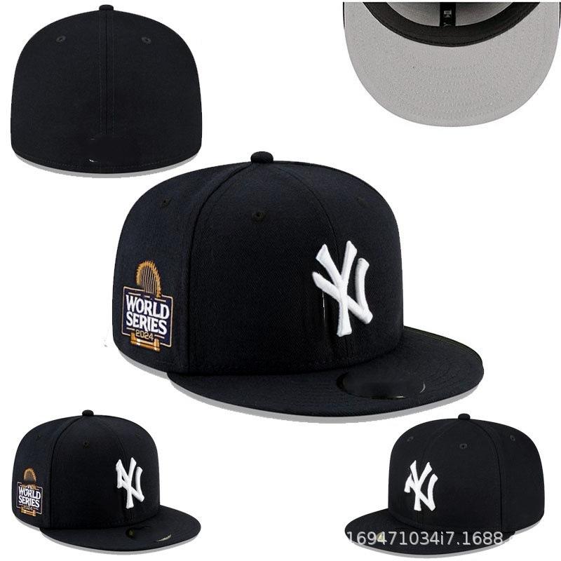 Baseball Cap New Letter Embroidery Fully Enclosed Cap New York Yankees Cap Non-Adjustable Size Hat