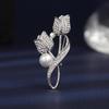 Rose Shiny Brooch For Women Elegant Corsage Fashion Brooch Pin Dress Light Luxury Zircon Jewelry Accessories Party Gifts