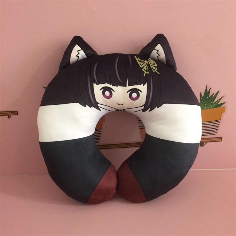 Bungou Stray Dogs Edogawa Rampo Cosplay Seyahat Boyun Yastığı Fyodor Dostoyevsky U Şekilli Peluş Yastık Oyuncak