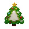 2D Wooden Christmas Tree Ornament with Photo Insert, Holiday Hanging Decoration