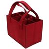 6 Bottles Felt Wine Bottle Holder Bag Grey Protective Wine Storage Bag Washable With Carry Handle Wine Bottle Carrier Wedding