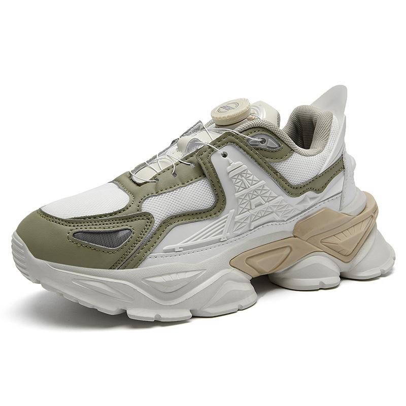 Spring platform dad shoes trendy shoes student mecha shoes large size button sneakers 36