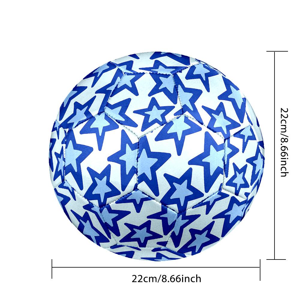 1PC Blue Stars Soccer Ball Size 5 Football Machine Sewn Indoor/Outdoor Universal Football A68