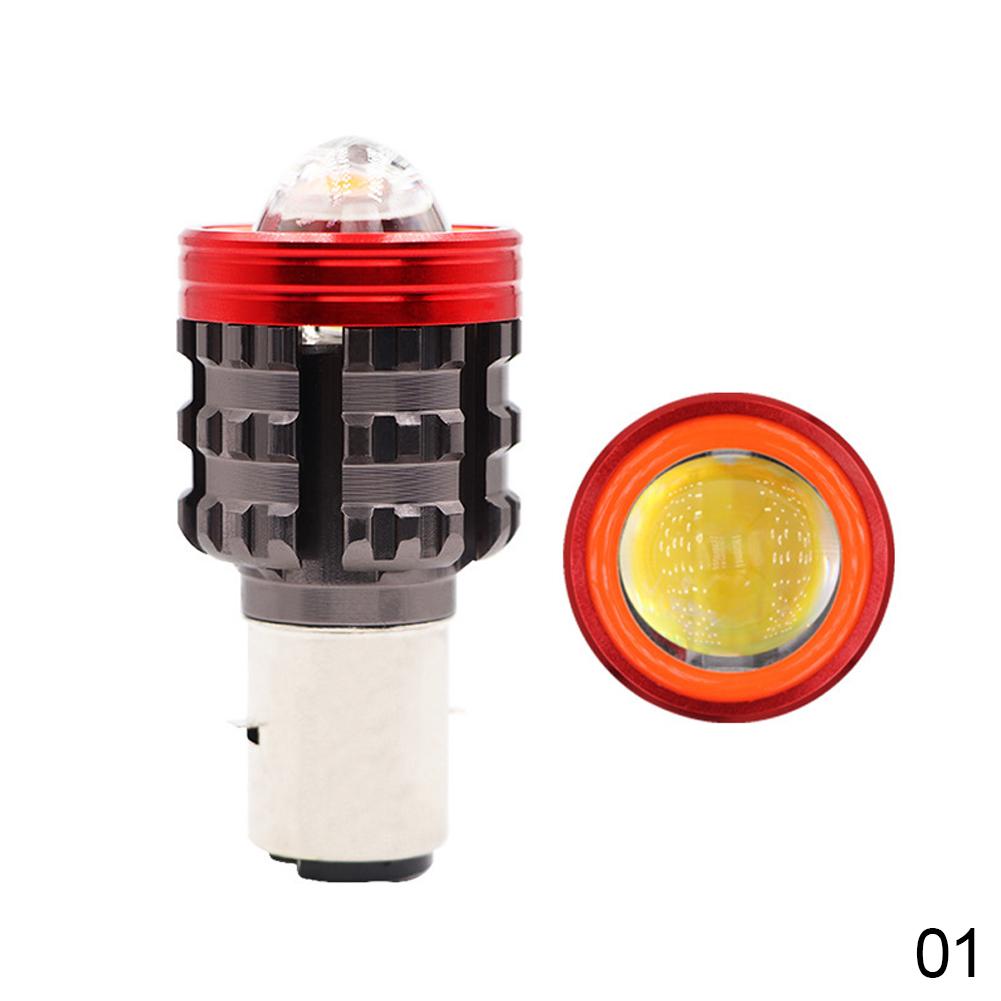 H4 Led Motorcycle Headlight BA20D H6 Angel Eye Motor Led Bulb Motorbike Head Lamp White Yellow High Low Beam DC 12-80V Universal