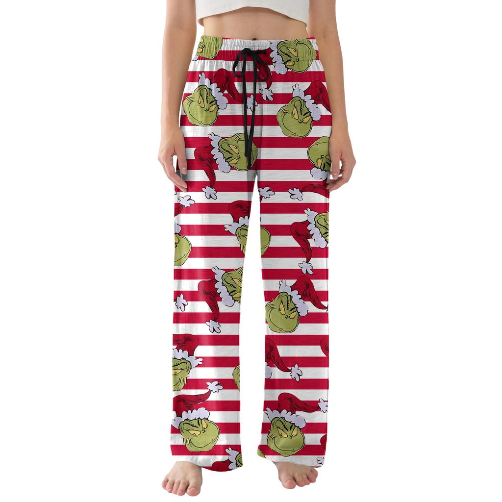 Damen Pyjamahose Leicht Lässig Bequem Palazzo-Hose Nachtwäsche Loungewear Unterteile Mit Taschen