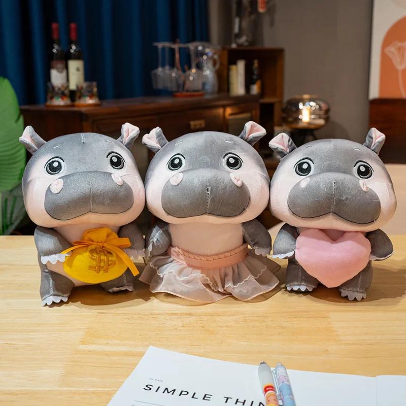 15/23Cm Cute Thailand Hippo Plush Toy Internet Celebrity Doll Soft Stuffed Animal Doll Boys Girls Birthday Holiday Gift
