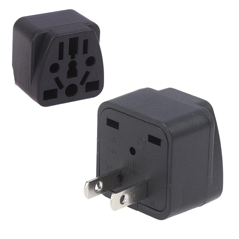 

Universal Usa Travel Charger Japan Adapter Converter German Russia Au Uk Kr Eu To Us Ac Power Socket America Plug Black 2Pin US Plug