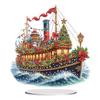2D Flat Xmas DIY Diamond Painting Tabletop Ornaments Kit Diamond Painting Desktop Ornaments Kit for Home Office Desktop Decor