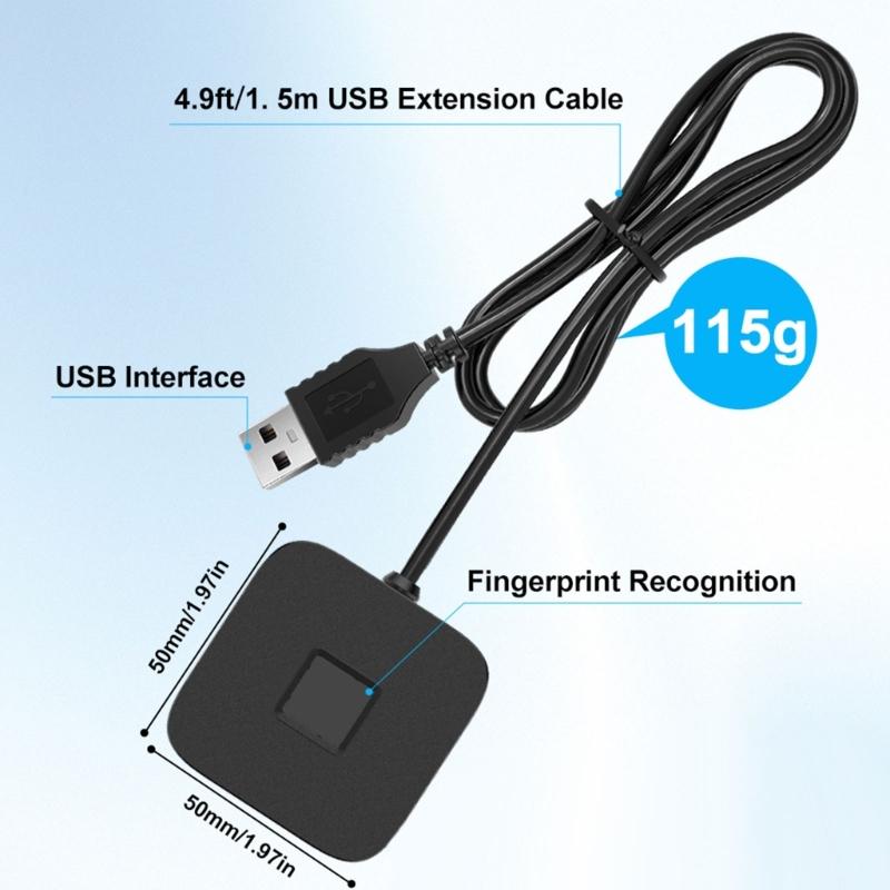 Schneller Fingerabdruckscanner für Computer-Login Stabiles Metallgehäuse Benutzerfreundlicher USB-Datenschutz Sicherheit