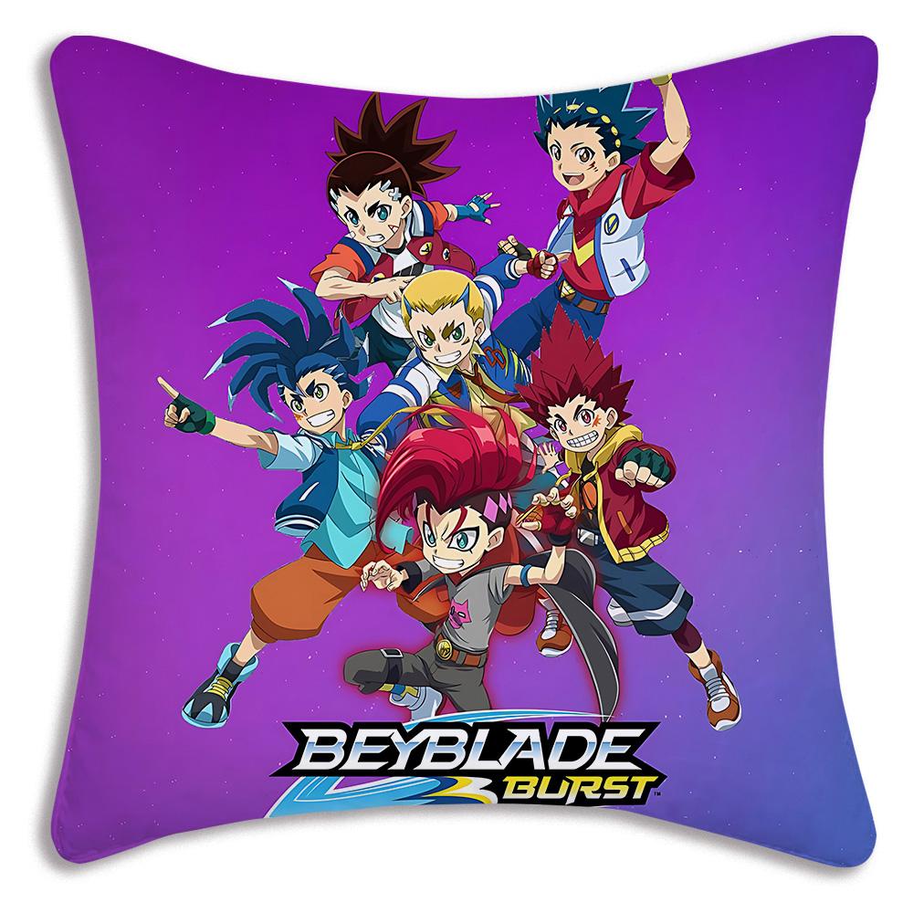 

Cartoon Beyblade Blade Showdowns Pillow Covers Cartoon Sofa Decorative Home Double-sided Printing Short Plush Cute Cushion Cover 30cmx30cm