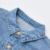 PawinPaw Boys' Cartoon Bear Denim Long Sleeve Shirt