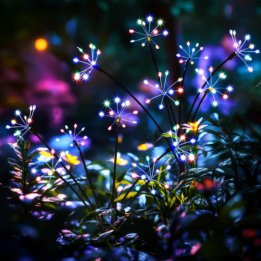 Solar powered fireworks light 60/80/100LED fairy light suitable for Christmas, New Year, winter festivals, camping, garden, wedding, party