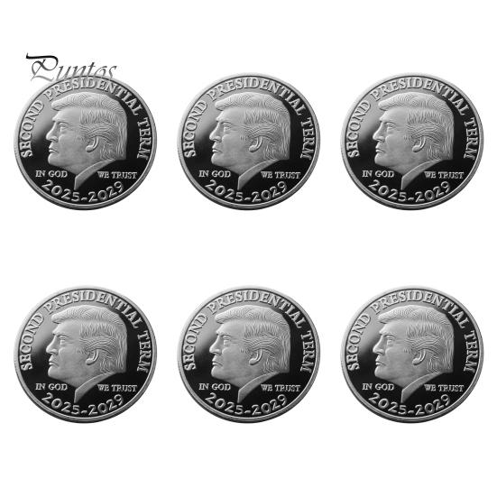 Trump Minnemynt Andre Presidentperiode 2025-2029 In God We Trust Suvenirmynt Samleobjekt Metallmynt MAGA/KAG Gave til Samlere