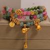 Exquisite Women's Jade Tourmaline Bracelet with Gourd Pendant