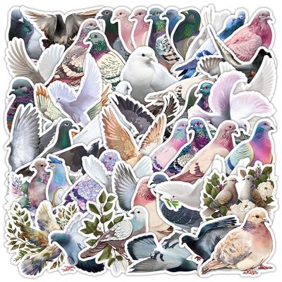 50 Leuke Duif Graffiti Stickers voor Mobiele Telefoon Computer Waterdichte Decoratieve Stickers Creatieve Duif Stickers