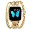 Bling Weave Bracelet Strap Leather Loop For Apple Watch Band Women Series S11 10 9 8 40mm 41mm 38mm 42mm 44mm 45mm 46mm