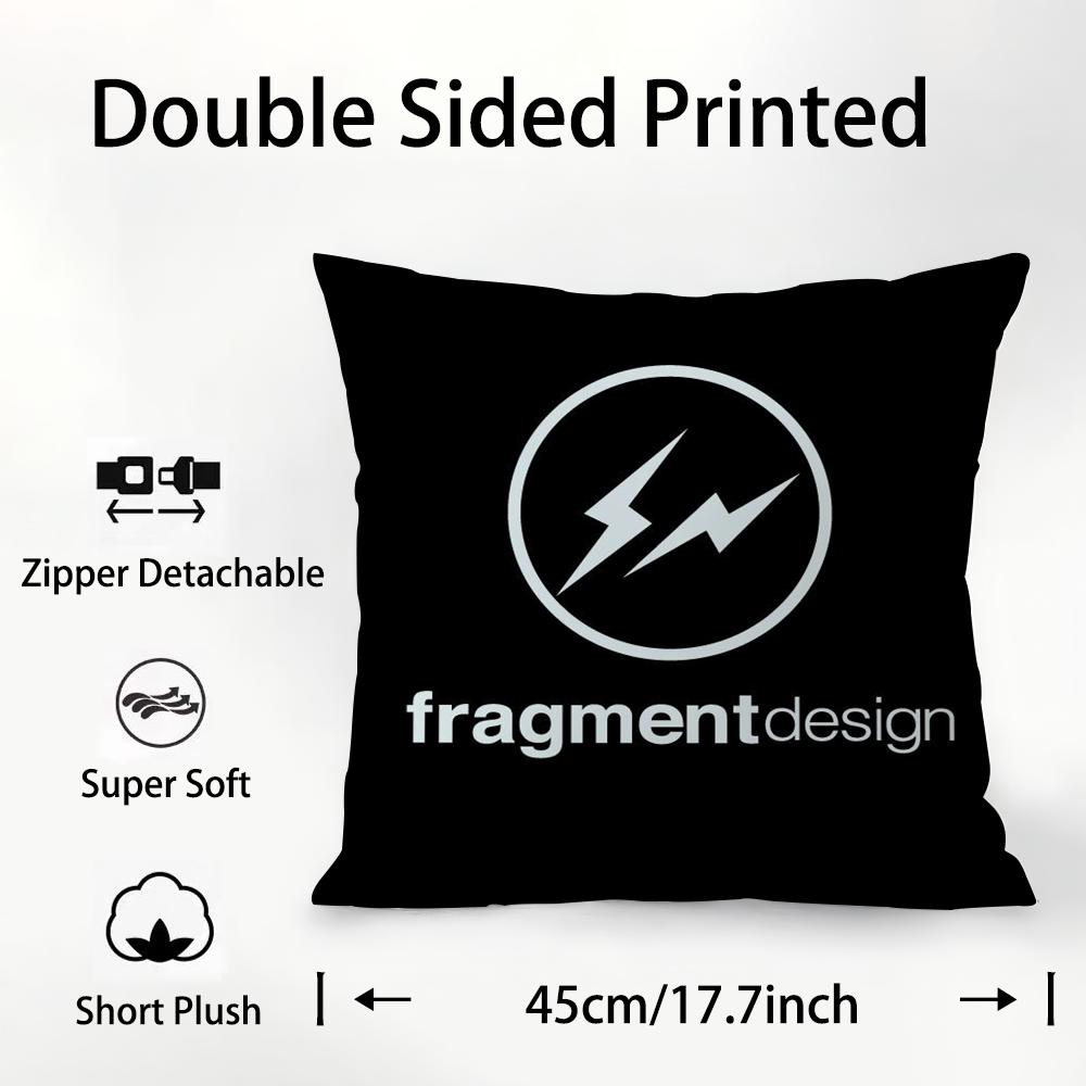 Lightning F-Fragment D-Design Pillow Case Plush Fabric Soft Double Sided Print Sofa Cushion Cover Throw Pillow Covers